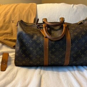 Louis Vuitton Keepall 45 Monogram Travel Bag Authentic Made in France
